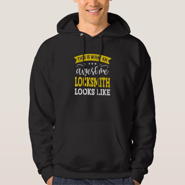 Locksmith Job Title Employee Funny Worker Locksmit Hoodie (Front)
