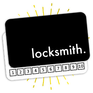 locksmith. loyalty punch card