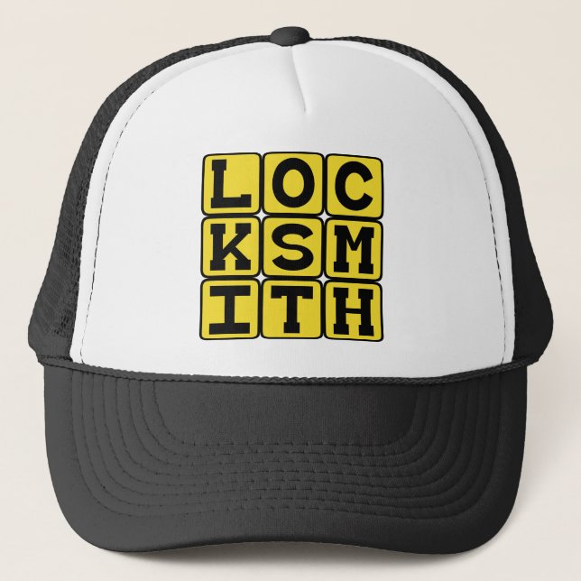 Locksmith, Master of Locks Trucker Hat (Front)