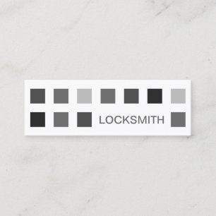 LOCKSMITH (mod squares) Mini Business Card