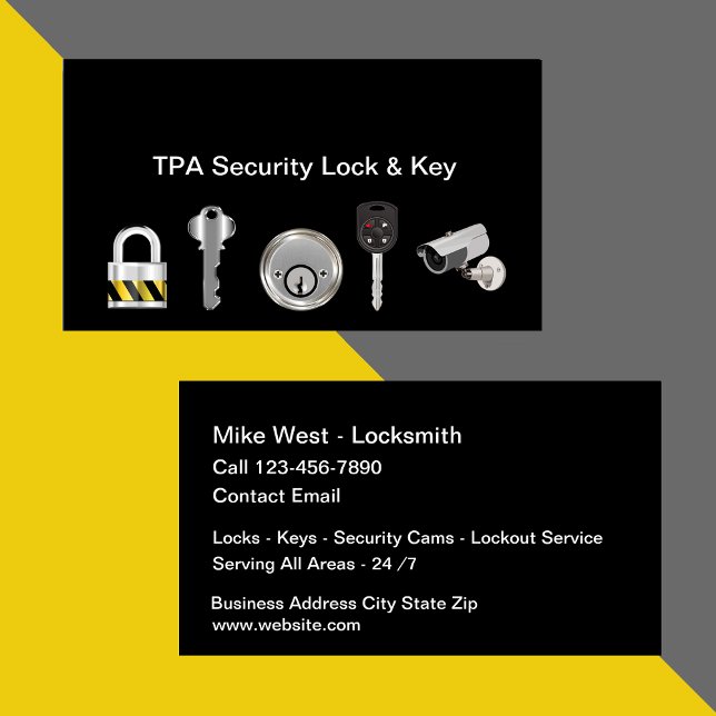 Locksmith Security Products Business Cards (Creator Uploaded)