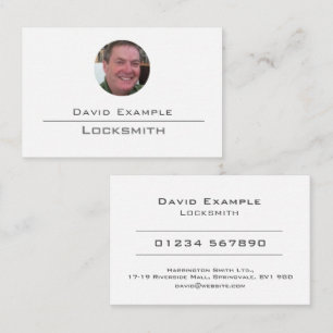 Locksmith with Photo of Holder Business Card