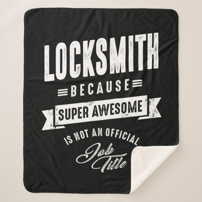 Locksmith Work Job Title Gift Sherpa Blanket (Front)