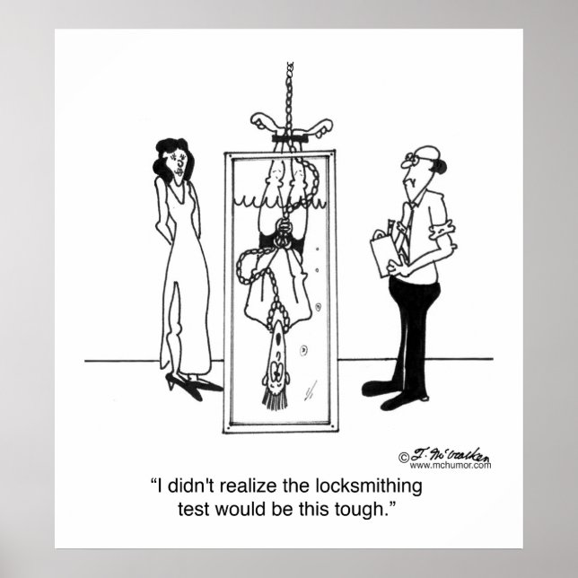 Locksmithing Test Is Tough Poster (Front)