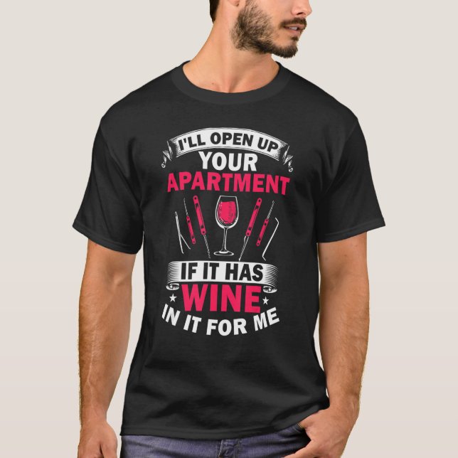 Locksmithing Tools Lock Picker Locksmith Lock Pick T-Shirt (Front)