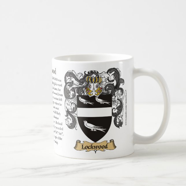 Lockwood, the Origin, the Meaning and the Crest Coffee Mug (Right)