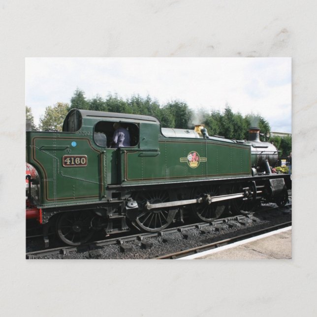 Loco 4160 at Bishops Lydeard station, Somerset Postcard (Front)