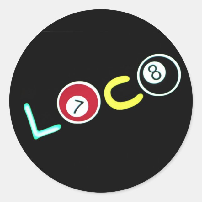 Loco Classic Round Sticker (Front)