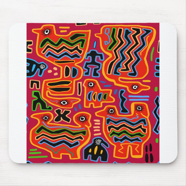 Loco Pajaros con Dos Cabezas Mouse Pad (Front)