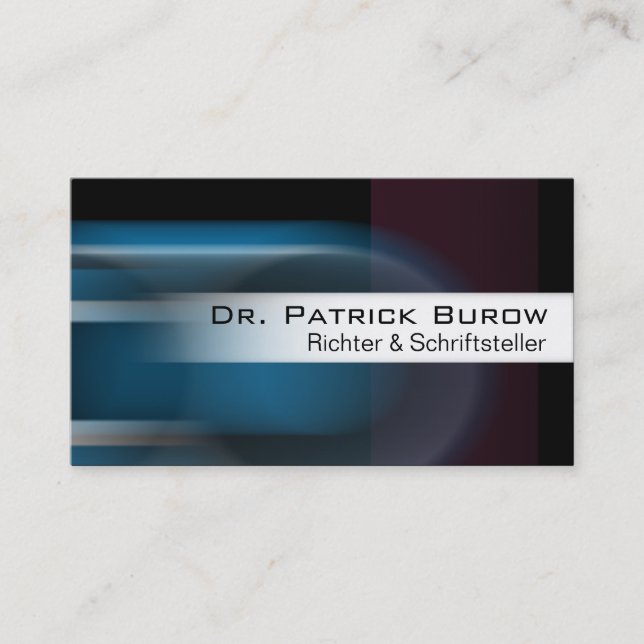 Locomotion Business Card template (blue) (Front)
