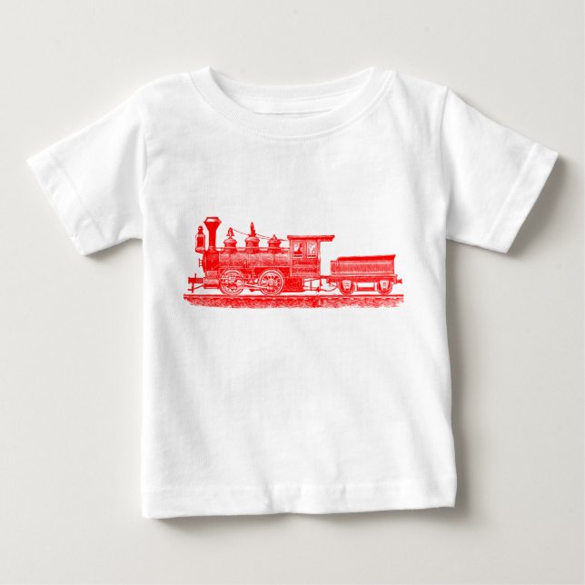 Locomotive 02 - Red Baby T-Shirt (Front)