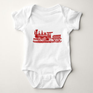Locomotive 02 - Ruby Red Baby Bodysuit