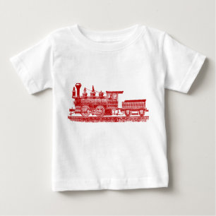 Locomotive 02 - Ruby Red Baby T-Shirt
