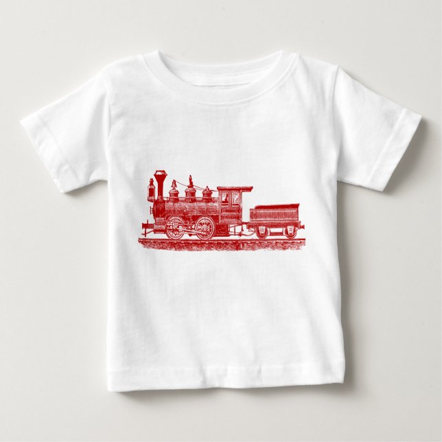Locomotive 02 - Ruby Red Baby T-Shirt (Front)