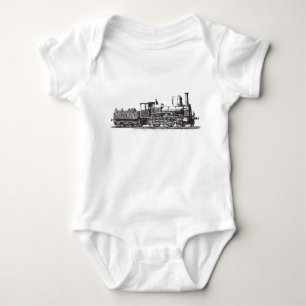 Locomotive - Black Baby Bodysuit