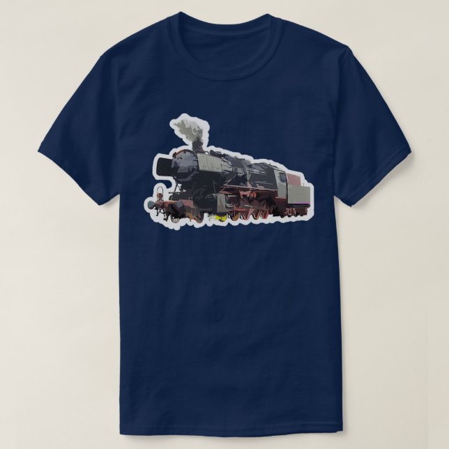 Locomotive contrast design for train lovers T-Shirt (Design Front)