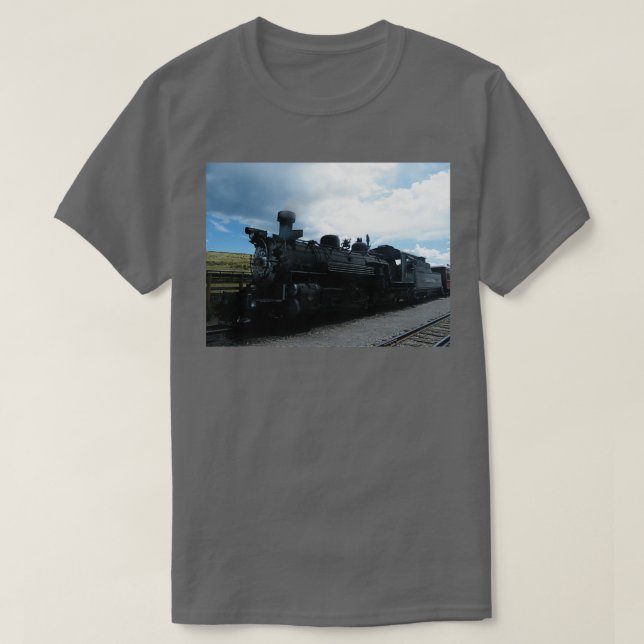 Locomotive Cumbres Toltec NarrowGauge Railroad New T-Shirt (Design Front)