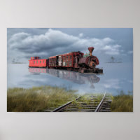 Locomotive Legacy: Vintage Train Travel Poster