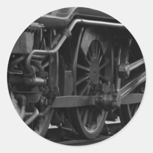 Locomotive mechanic school classic round sticker