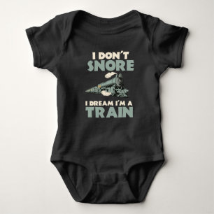 Locomotive Model Train Conductor Railway Railroad Baby Bodysuit