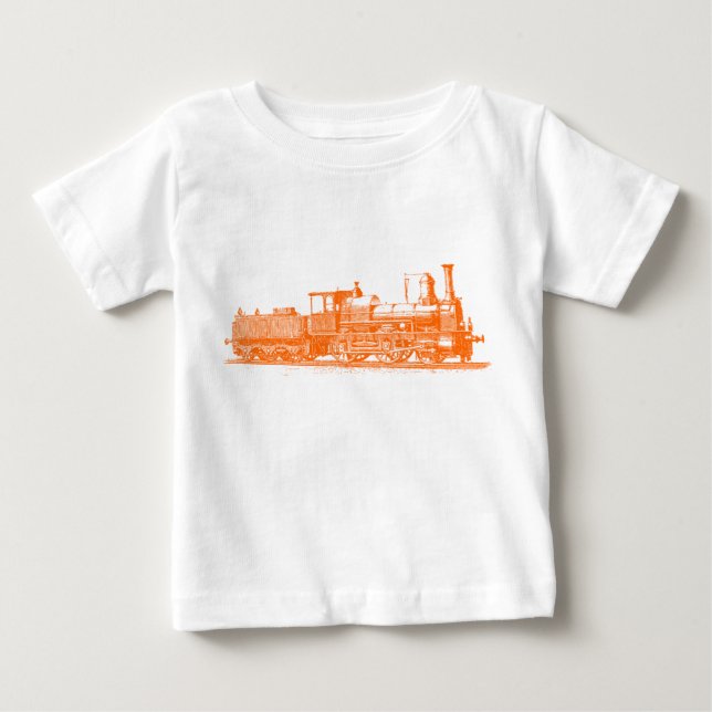 Locomotive - Orange Baby T-Shirt (Front)
