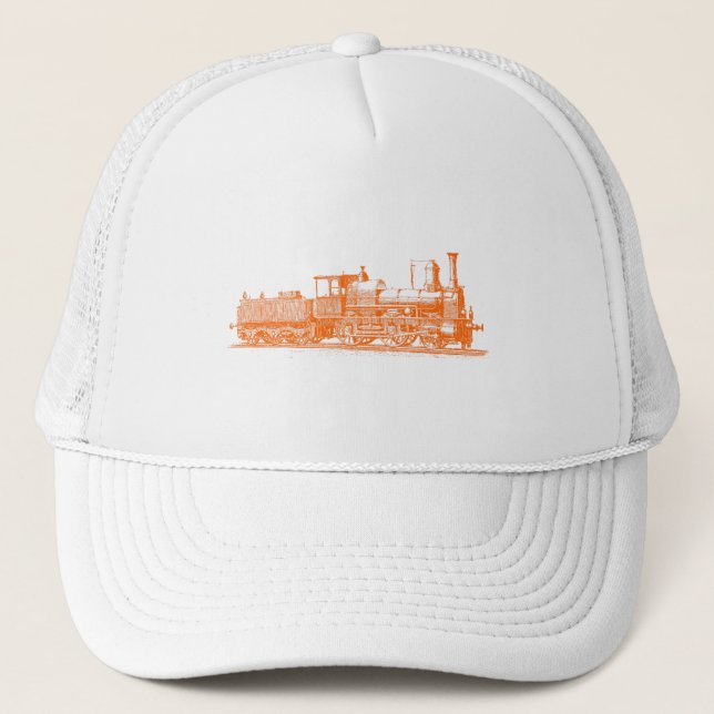 Locomotive - Orange Trucker Hat (Front)