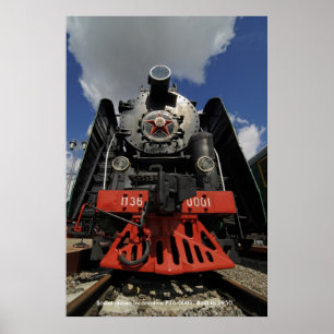 Locomotive, Soviet steam locomotive P36-0001. B... Poster