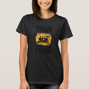 Locomotive Station Steam Engine Train Traffic Trai T-Shirt