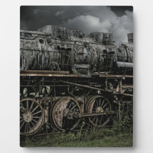 locomotive steam engine train rail railway plaque