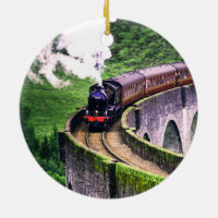 Locomotive Train on Bridge