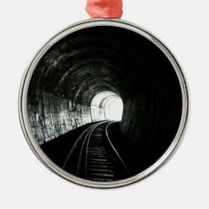 Locomotive tunnel metal tree decoration