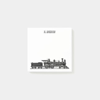 Locomotive with Coal Car Personalised Post-it Notes