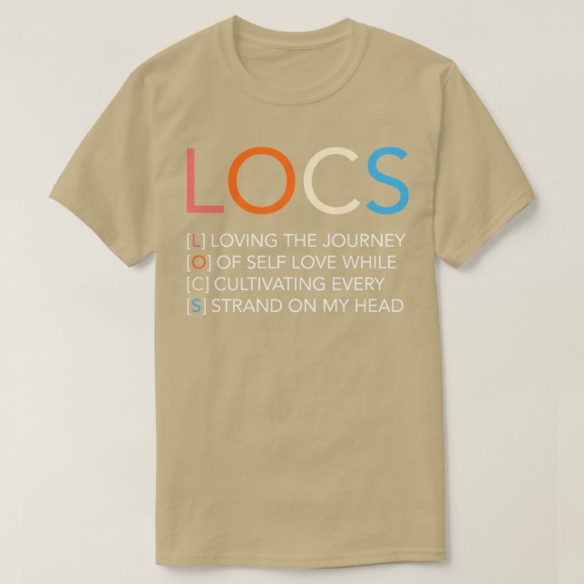 Locs Acronym Celebration T-Shirt (Design Front)