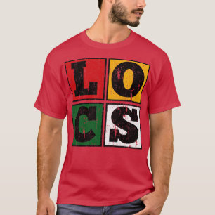 Locs Block Dreadlocks Afrocentric Colours T-Shirt