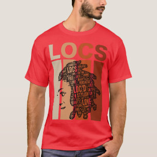 Locs Vintage Retro Words in Hair T-Shirt