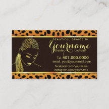 Loctician Hair Braider Salon Business Card