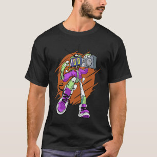 locust dance grasshopper robot music tape recorder T-Shirt