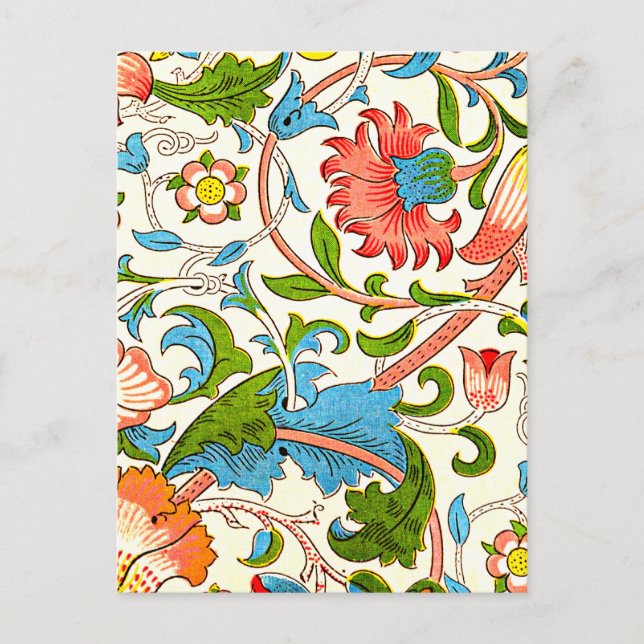 Lodden, colourful vintage pattern postcard (Front)