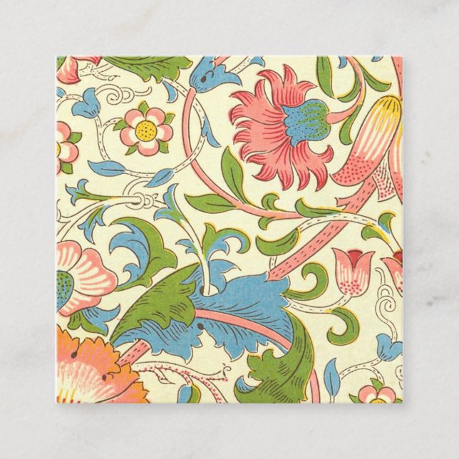 Lodden Pattern (1884) By William Morris Square Business Card (Front)
