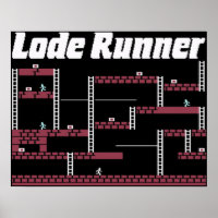 Lode Runner Video Game retro theme