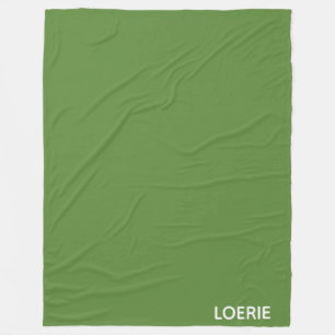 Loerie green colour name fleece blanket