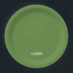 Loerie green colour name paper plate<br><div class="desc">Loerie green colour name</div>