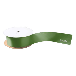 Loerie green colour name satin ribbon