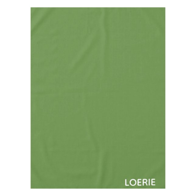 Loerie green colour name tablecloth (Front)