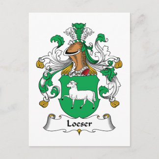 Loeser Family Crest Postcard