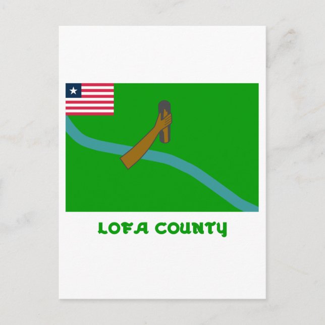 Lofa County Flag with Name Postcard (Front)