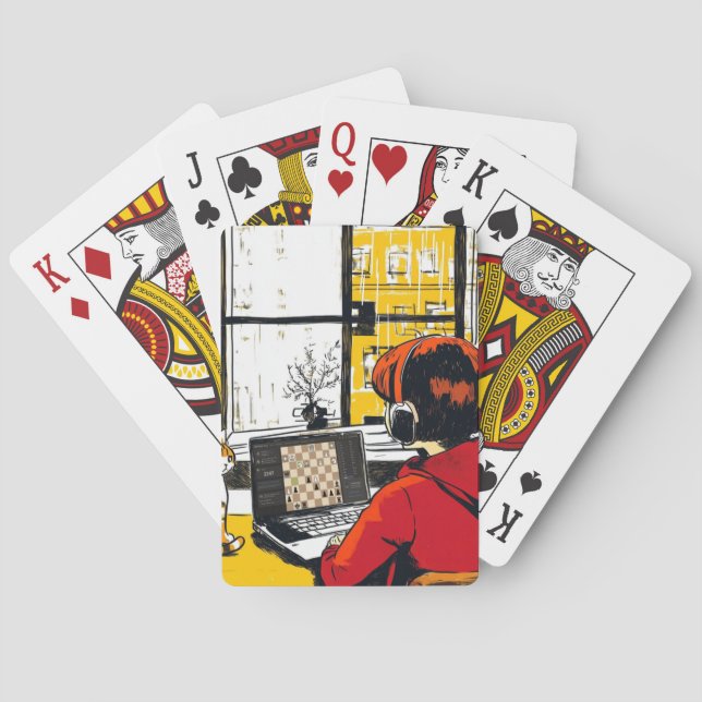 Lofi Chess Art Playing Cards (Back)