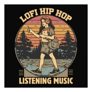 Lofi hip hop chillhop music photo print
