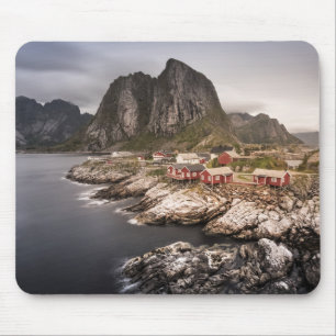 Lofoten Fishing Village Hamnoya Mouse Pad