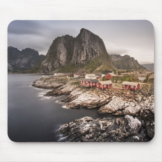 Lofoten Fishing Village Mouse Pad (Front)